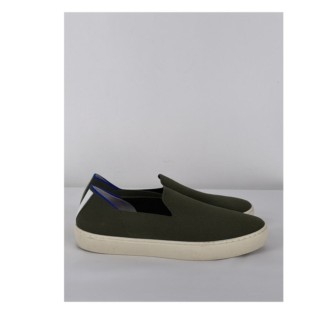 Rothys Original Sneaker Slip-On Olive Green Knit Womens Size 7.5 Washable Shoes - Picture 3 of 7